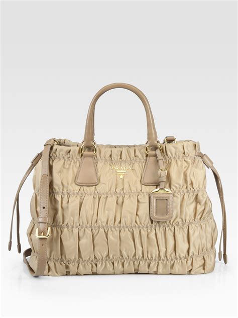 prada beige handbag|Prada tessuto shoulder bag.